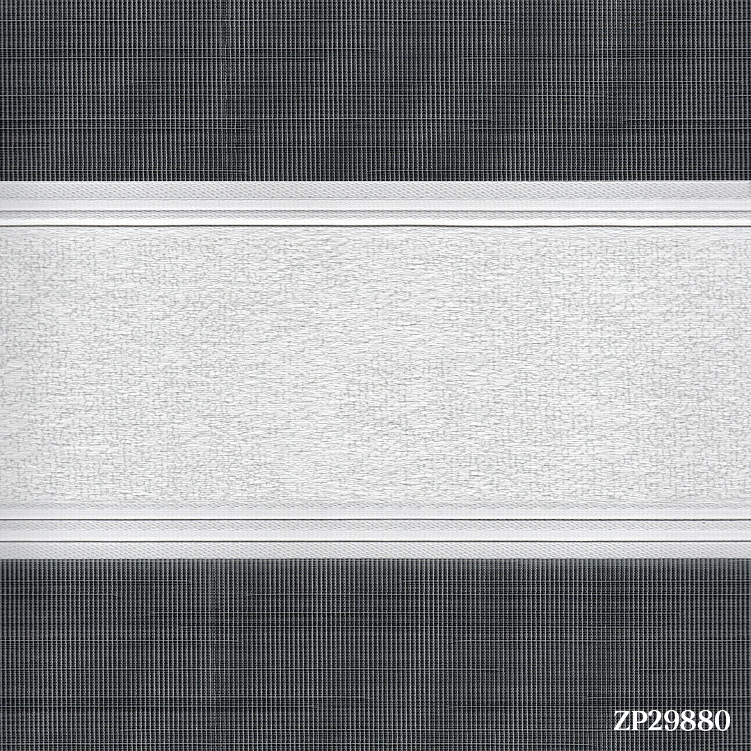 Beyaz Desenli Zebra Perde | Arroyo