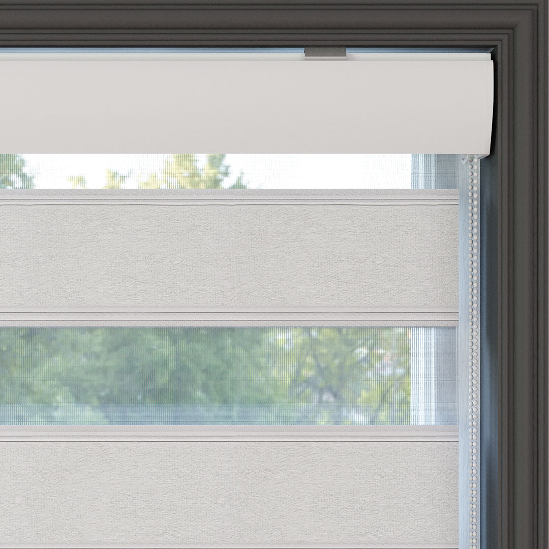 Beyaz Desenli Zebra Perde | Arroyo