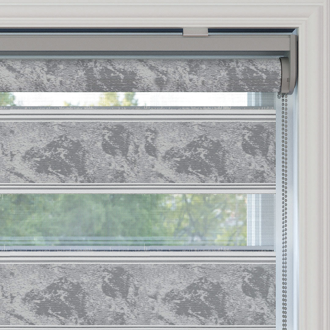 Gri Desenli Zebra Perde | Arroyo