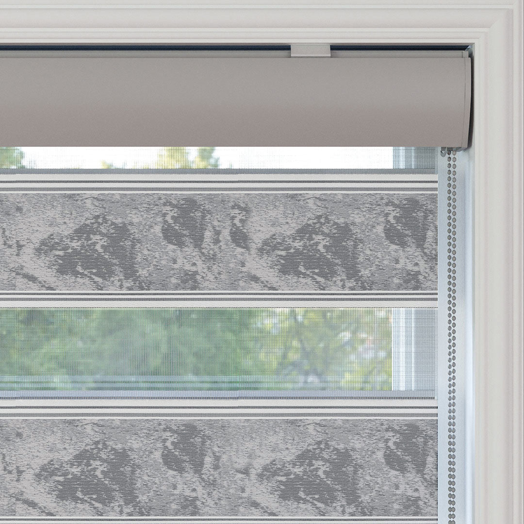 Gri Desenli Zebra Perde | Arroyo