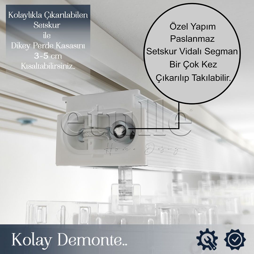 Bambara - Jakarlı Dikey Tül Perde