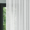 Beyaz Bambu Desenli Düz Tül Perde | Vakko