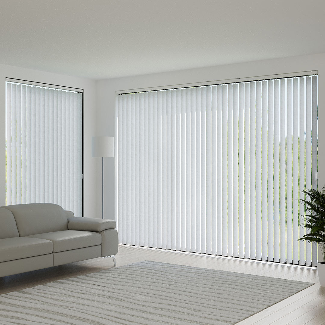 Beyaz Düz Kumaş Dikey Perde | Larissa