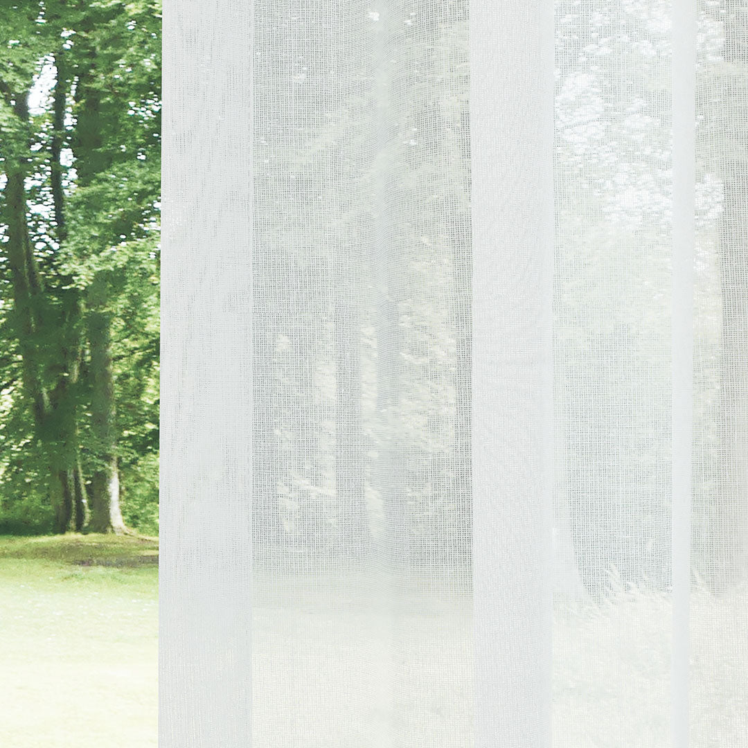 Beyaz İpek Dokulu Parlak Modern Düz Tül Perde | Sirrus