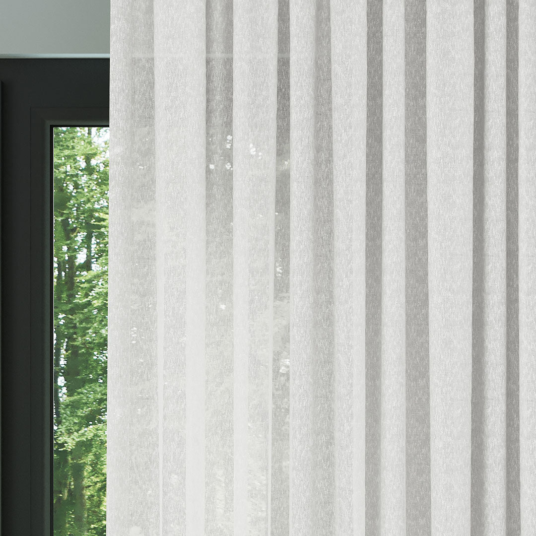 Beyaz Naturel Soft Keten Düz Tül Perde | Sumba