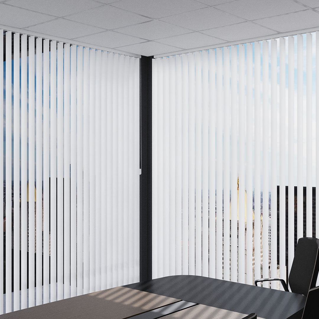 Beyaz Oval Perfore PVC Dikey Perde