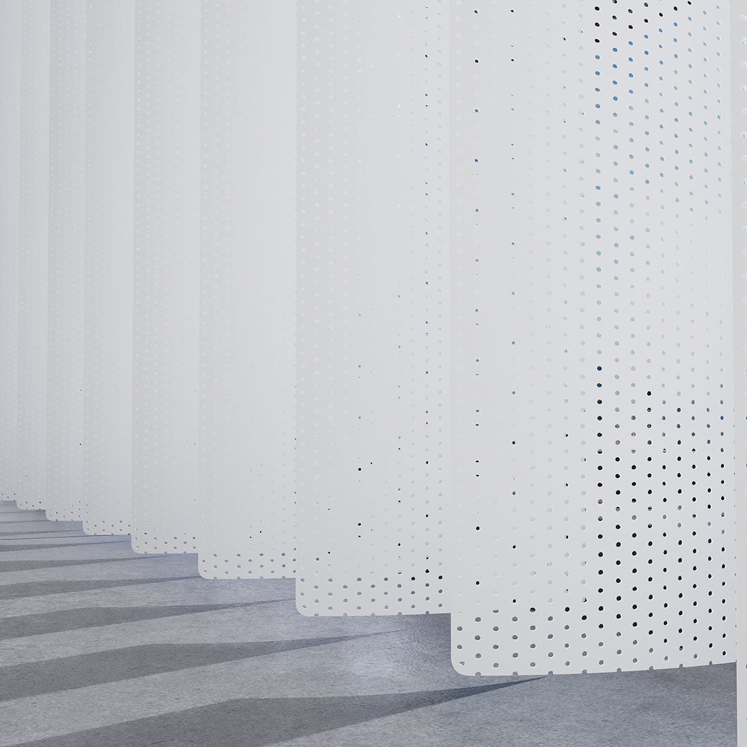 Beyaz Oval Perfore PVC Dikey Perde