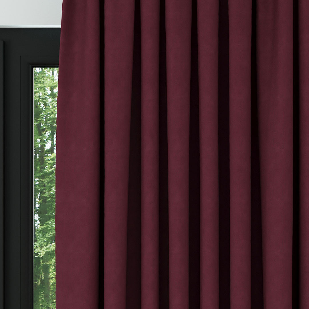 Bordo Naturel Keten Fon Perde | Casual
