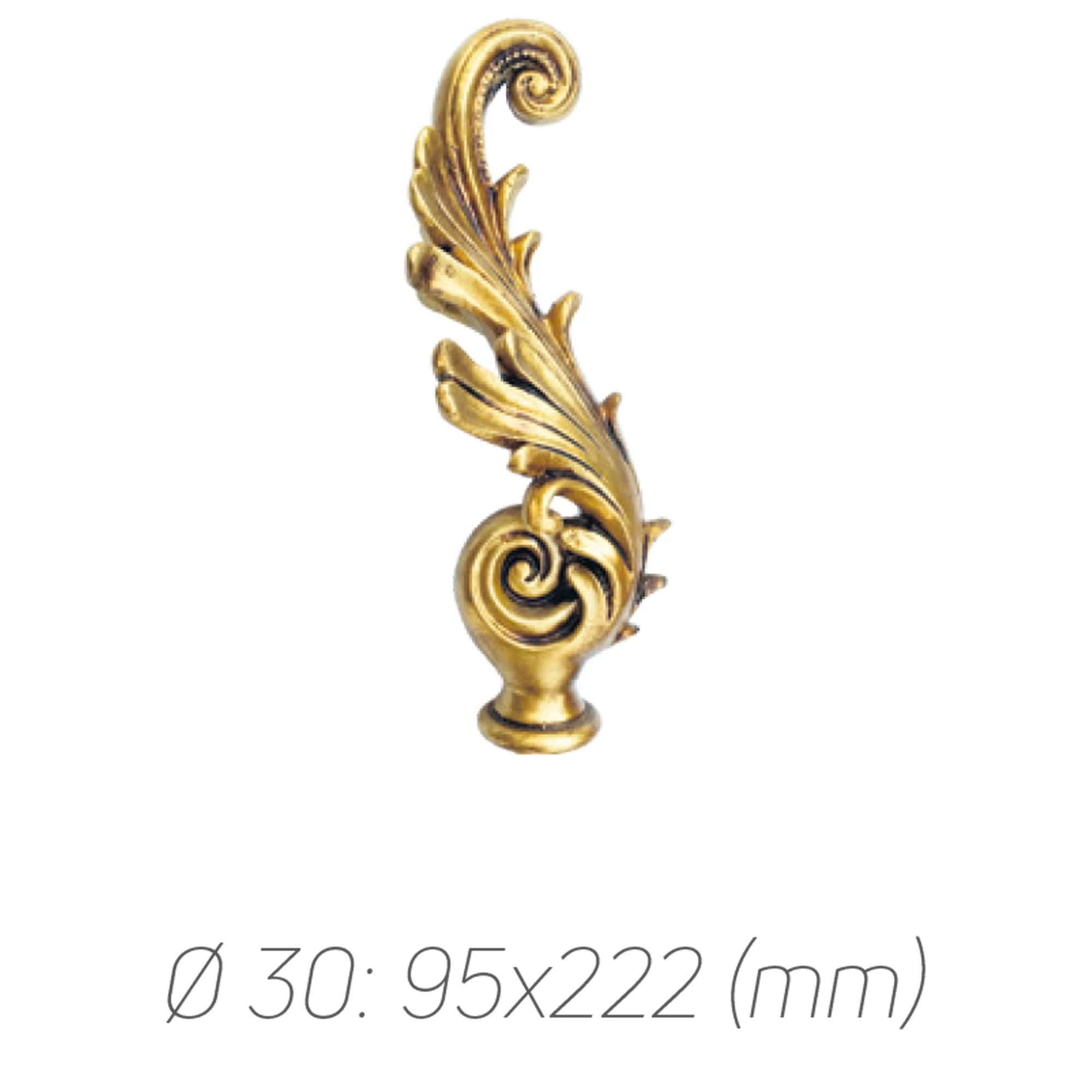 Rustik Perde Borusu 30 mm - Altın Eskitme Metal - Akantus