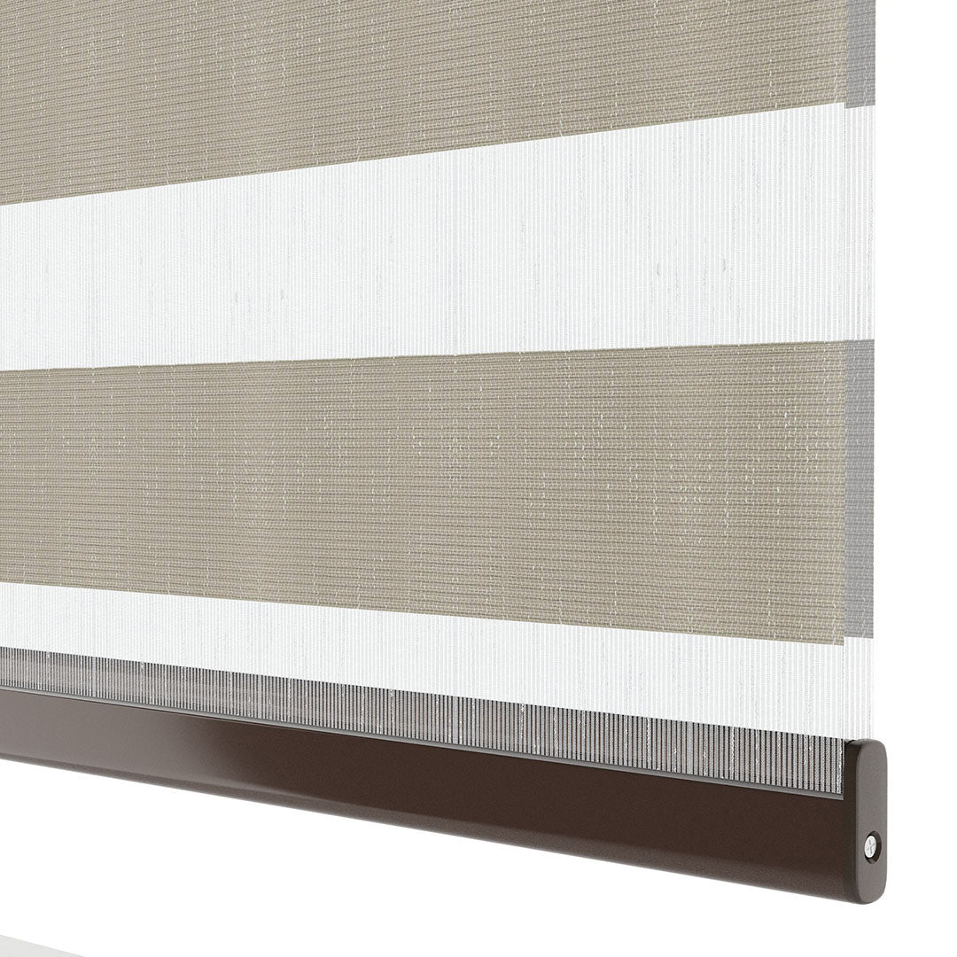 Bej Düz Zebra Perde | kırmızı biber