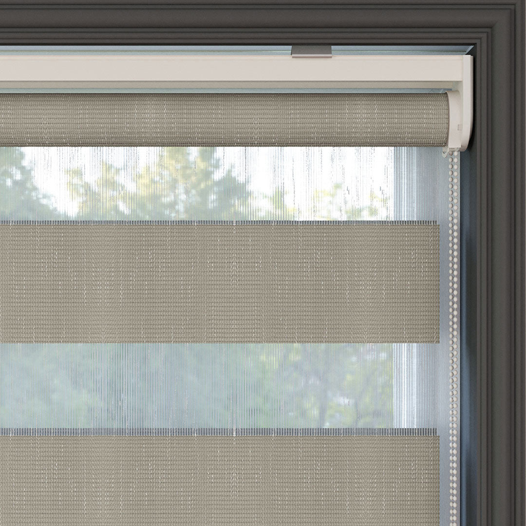 Bej Düz Zebra Perde | kırmızı biber