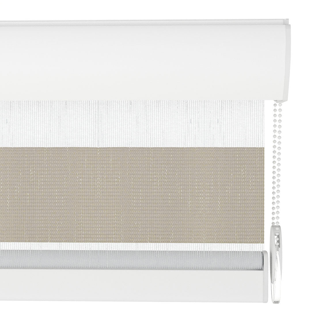 Bej Düz Zebra Perde | kırmızı biber