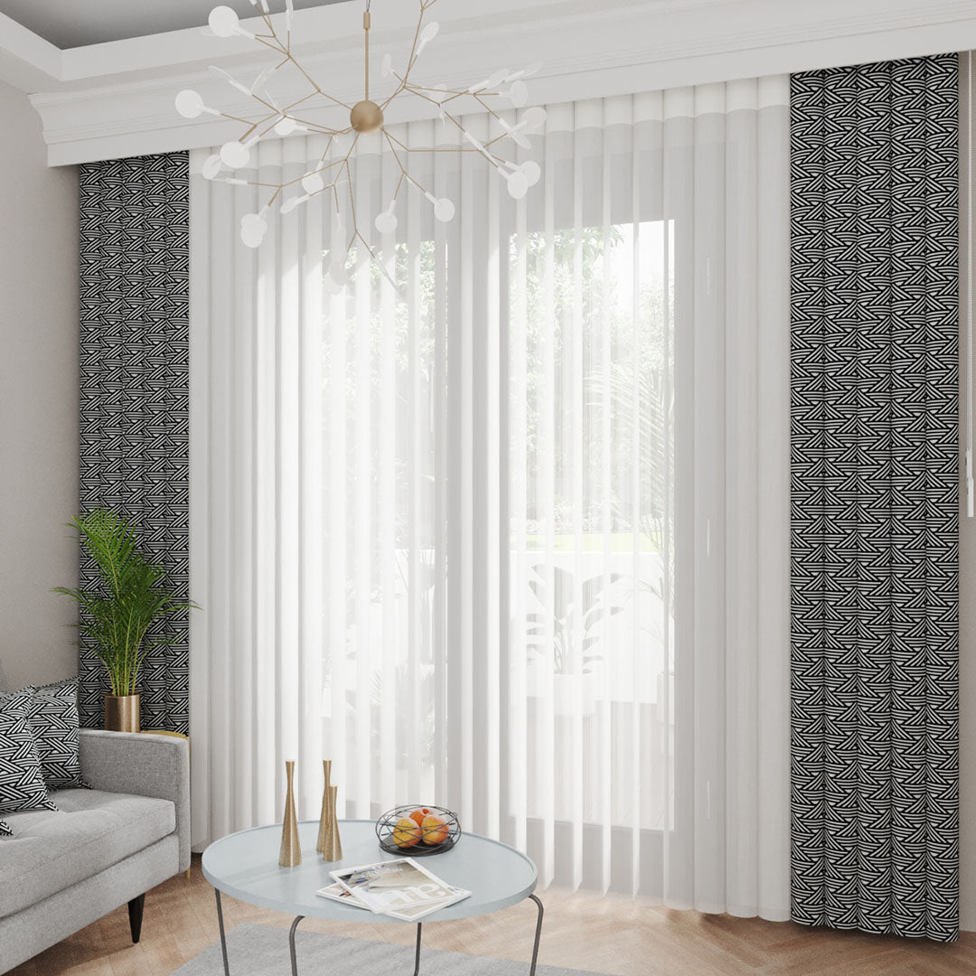 Clayon - Baskılı Dikey Tül Perde