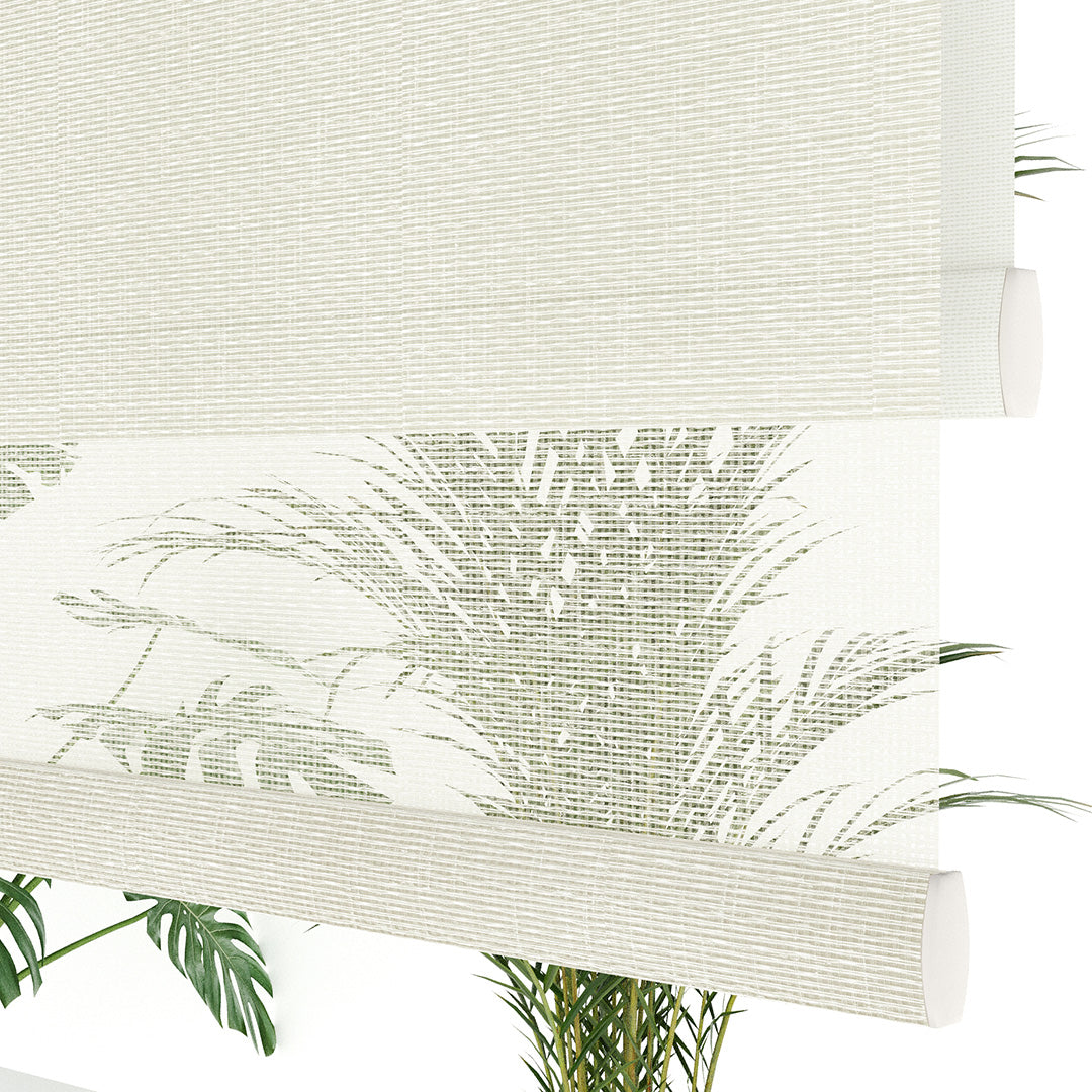 Ekru Düz Çiftli Stor Perde | Lucent