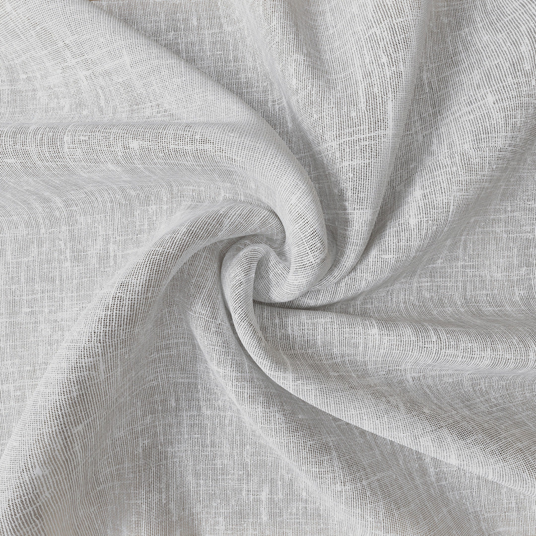 Ekru Katlamalı Keten Düz Tül Perde | Mistra