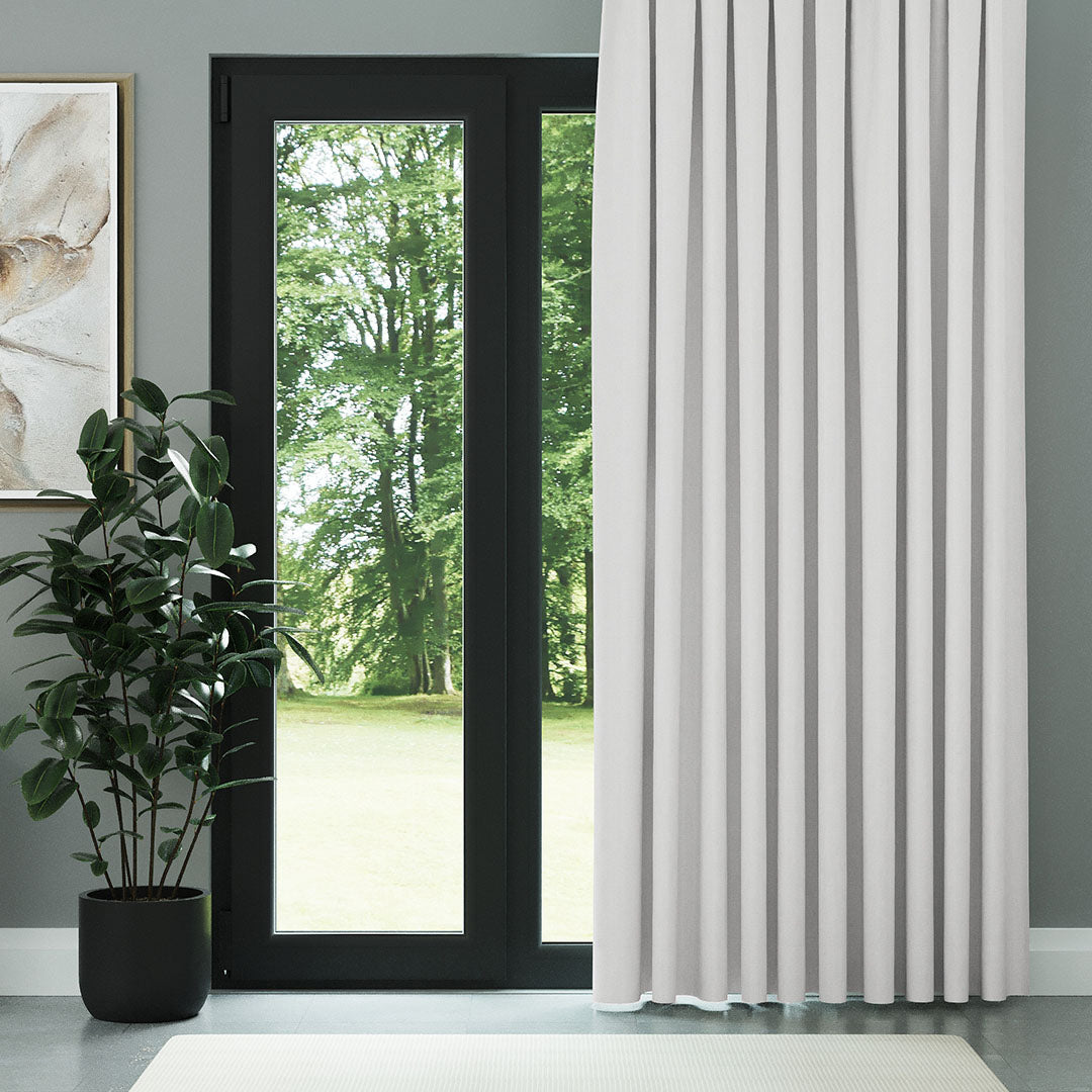 Ekru Keten Desen Efekli Dökümlü Fon Perde | Ezri