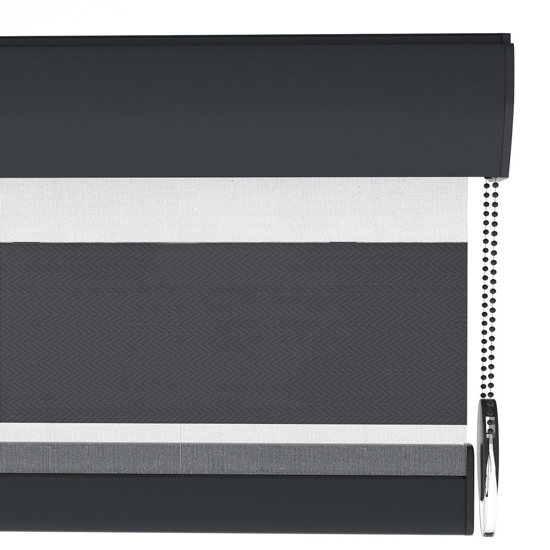 Antrasit Blackout Zebra Perde | Ennio