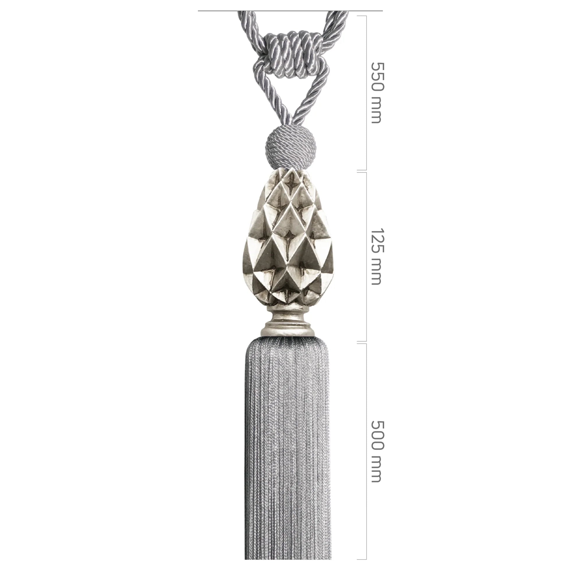 Braçol - Gümüş Eskitme Metal - Kozalak