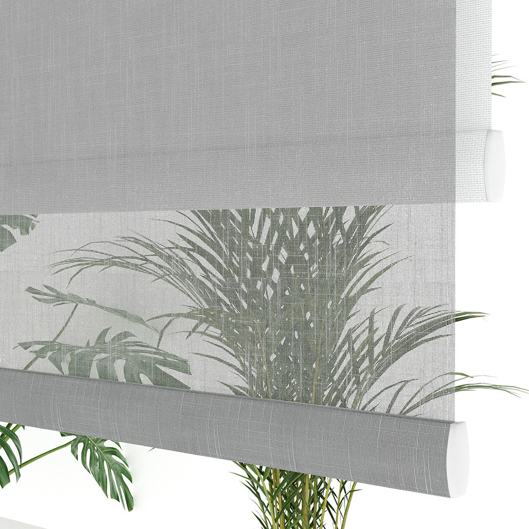 Gri Desenli Çiftli Stor Perde | çiçek aç