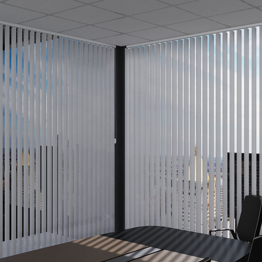 Gri Oval Perfore PVC Dikey Perde