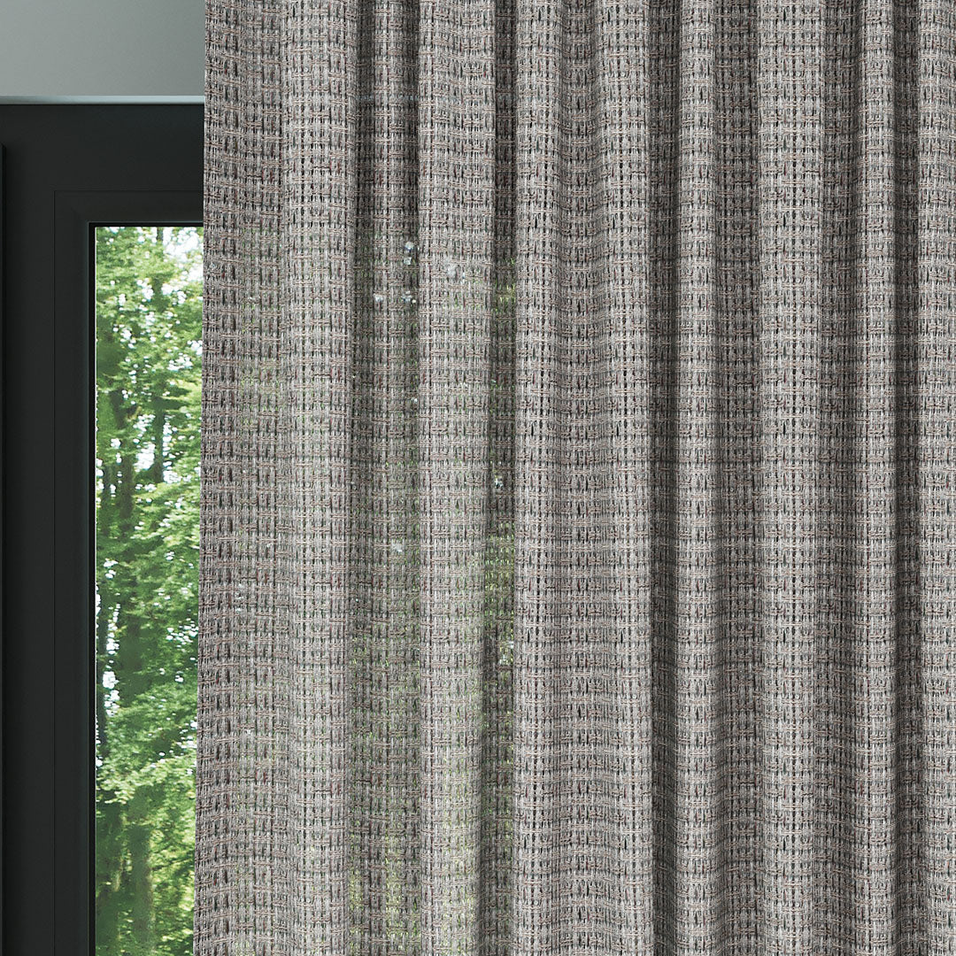 Gri Simli Modern Kalın Hasır Dekoratif Dosya Düz Tül Perde |Traverse