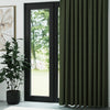 Haki Naturel Keten Fon Perde | Casual