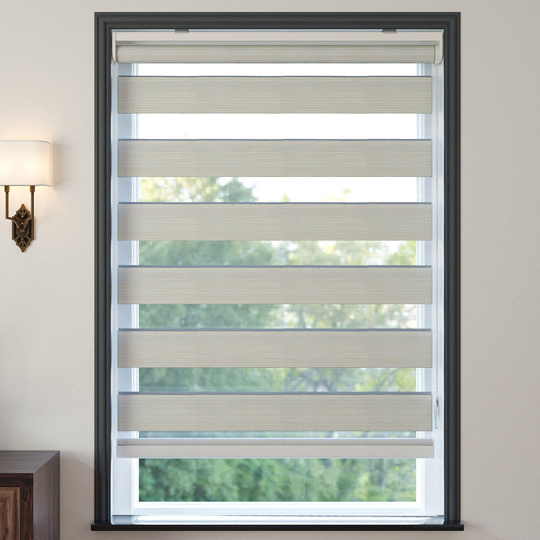 Krem Düz Zebra Perde | Harlow