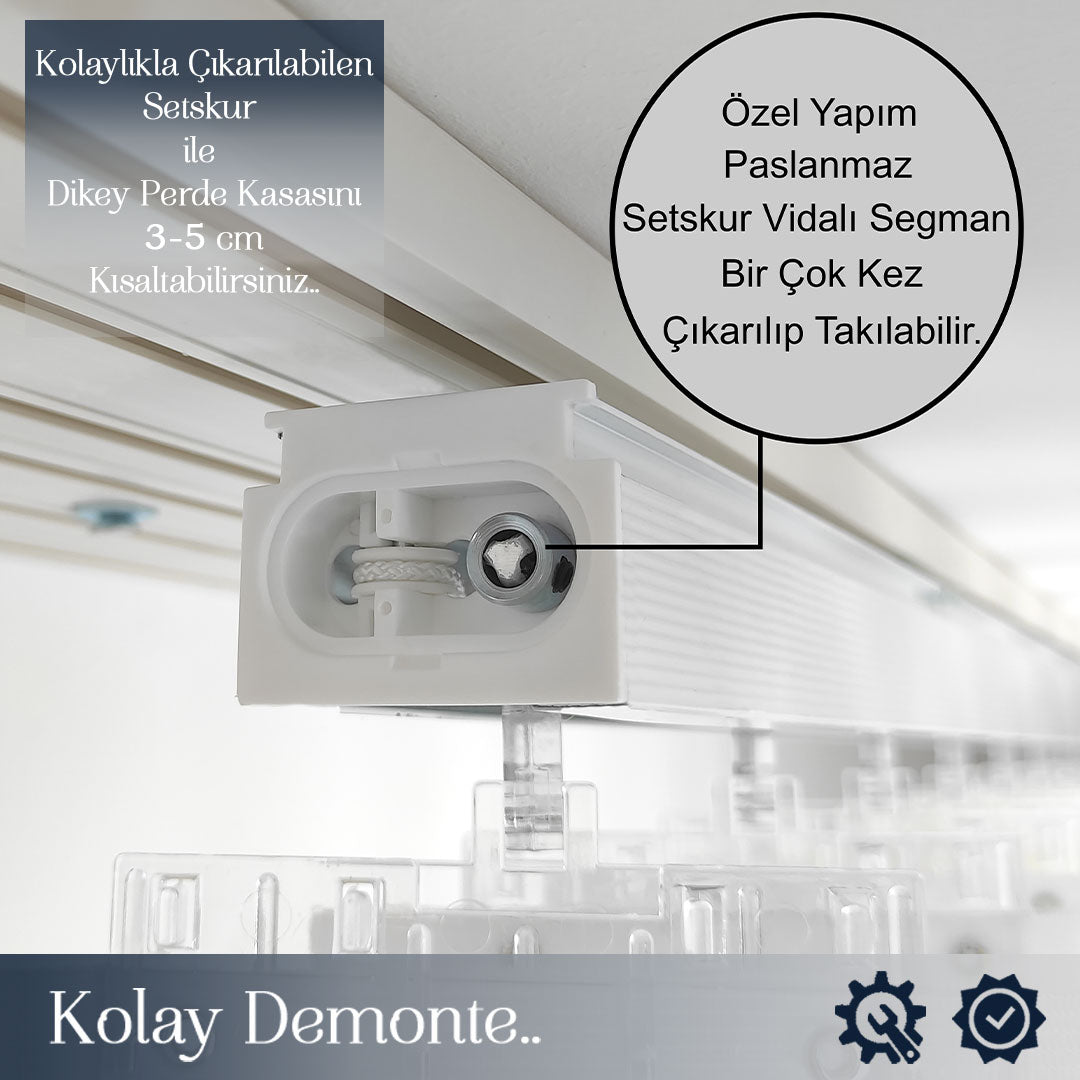 İzolat - Jakarlı Dikey Tül Perde