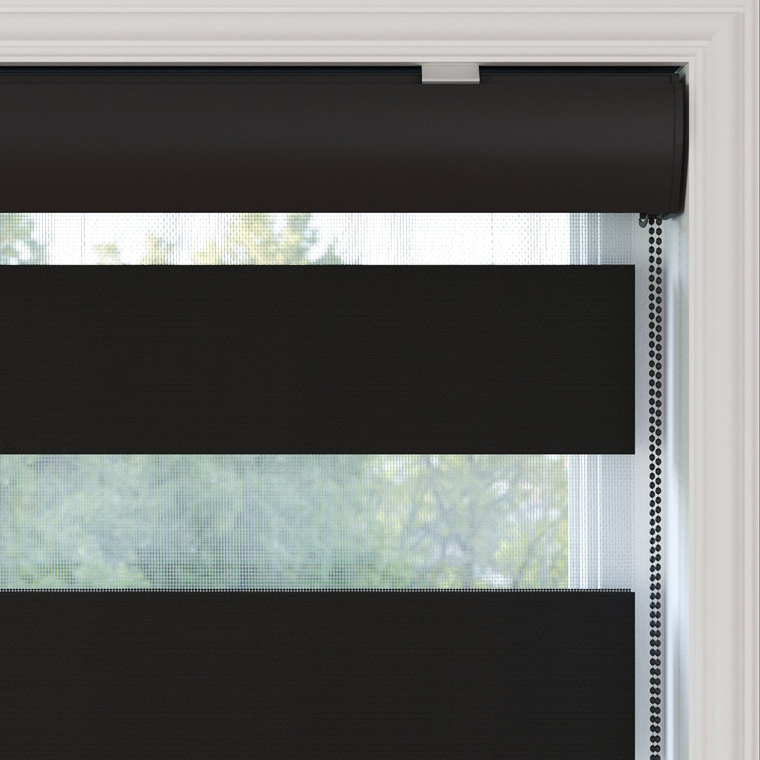 Siyah Blackout Zebra Perde | Kanbina