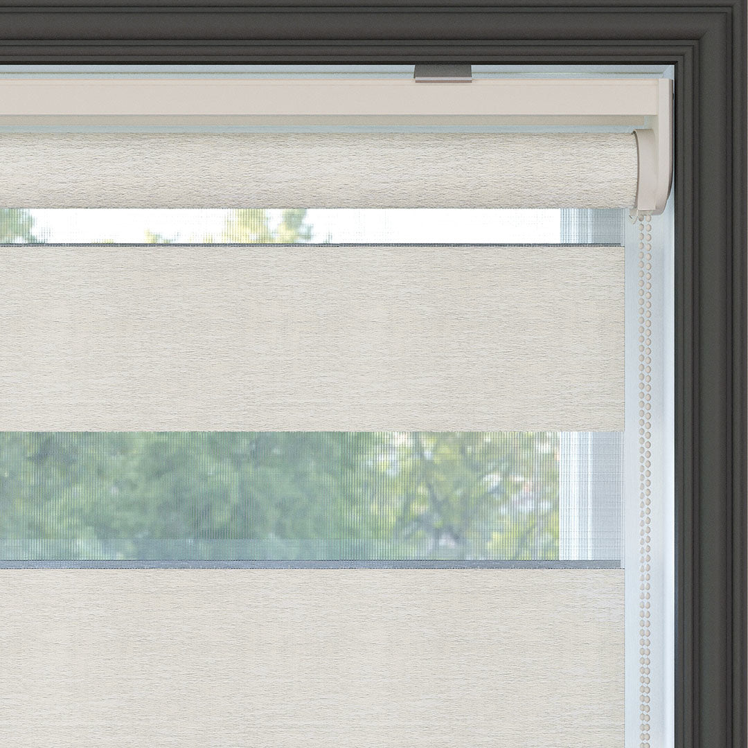 Ekru Desenli Zebra Perde | Kensal