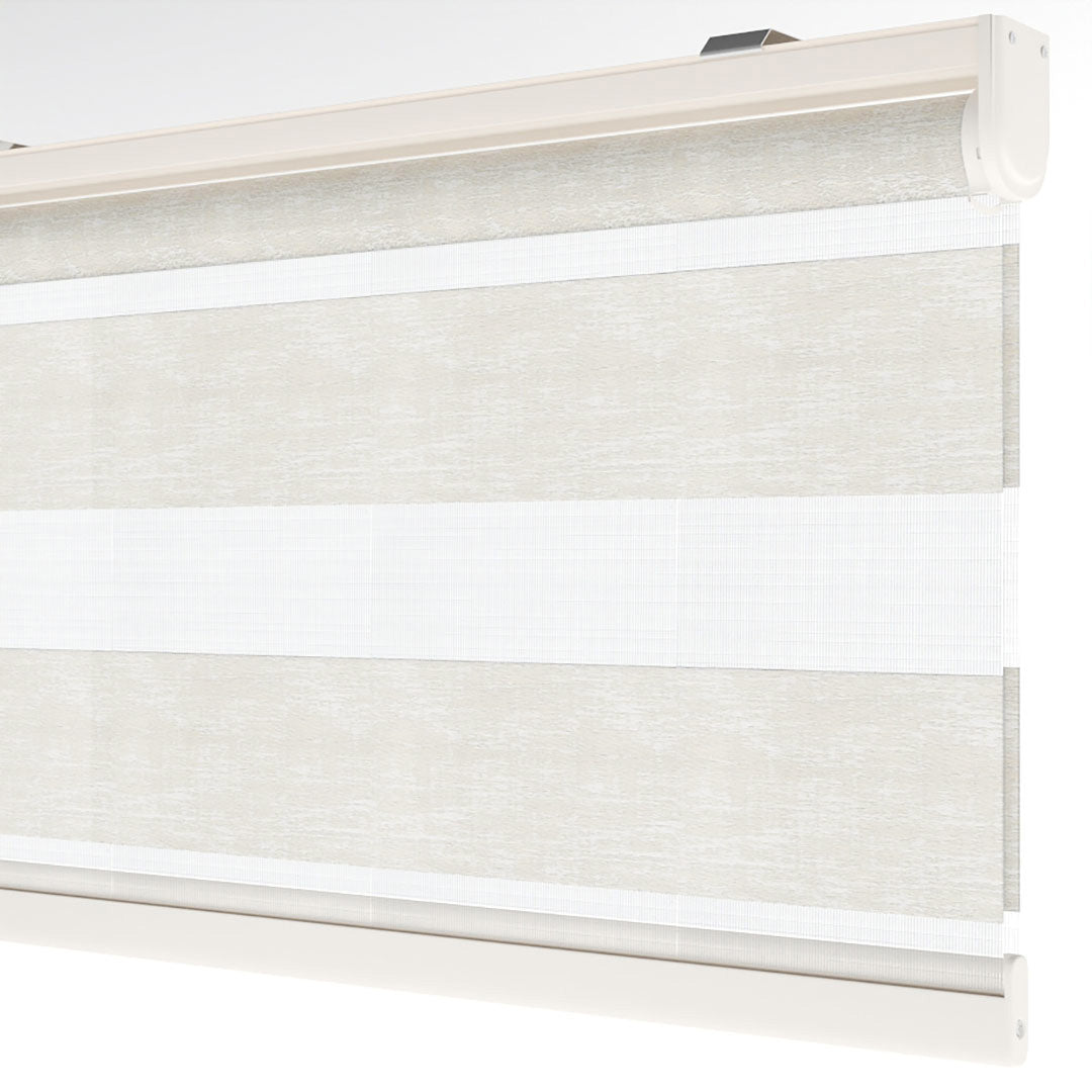 Ekru Desenli Zebra Perde | Kensal