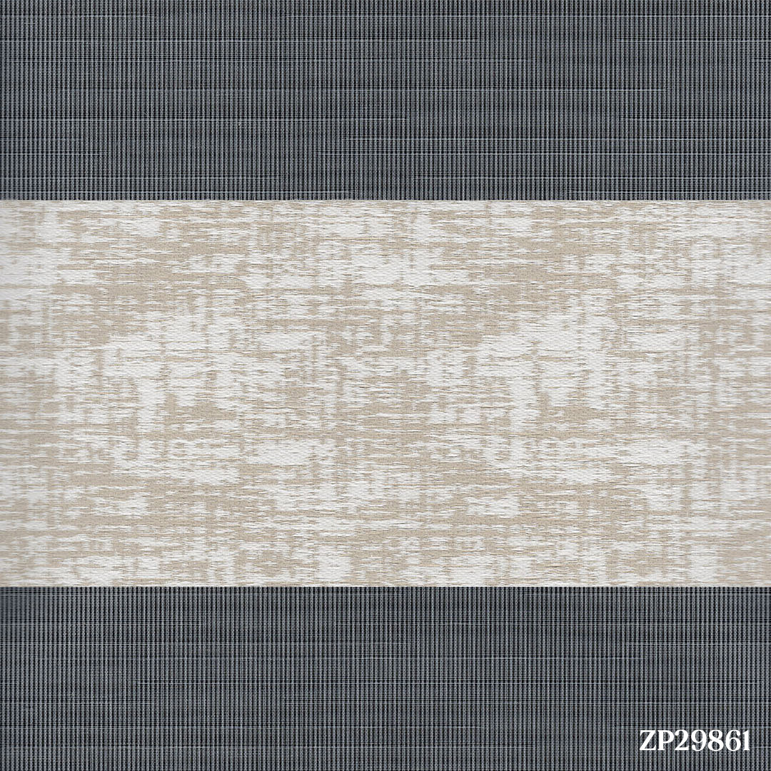 Krem Desenli Zebra Perde | Kensal