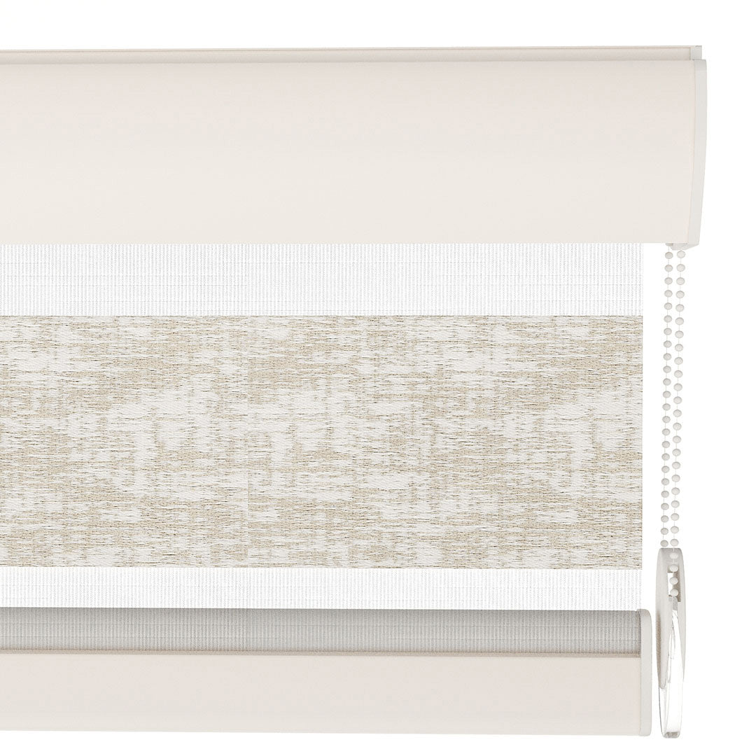 Krem Desenli Zebra Perde | Kensal