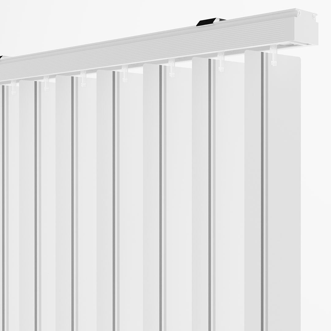 Koyu Gri - Gri Çizgili PVC Dikey Perde