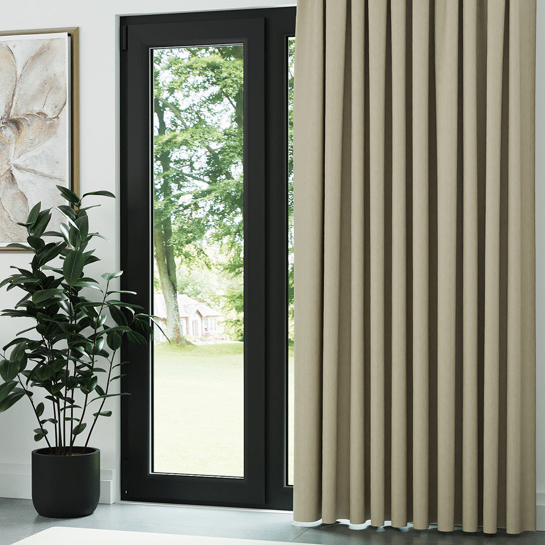 Köyü Krem Hasır Keten Karartma Fon Perde | Bonita