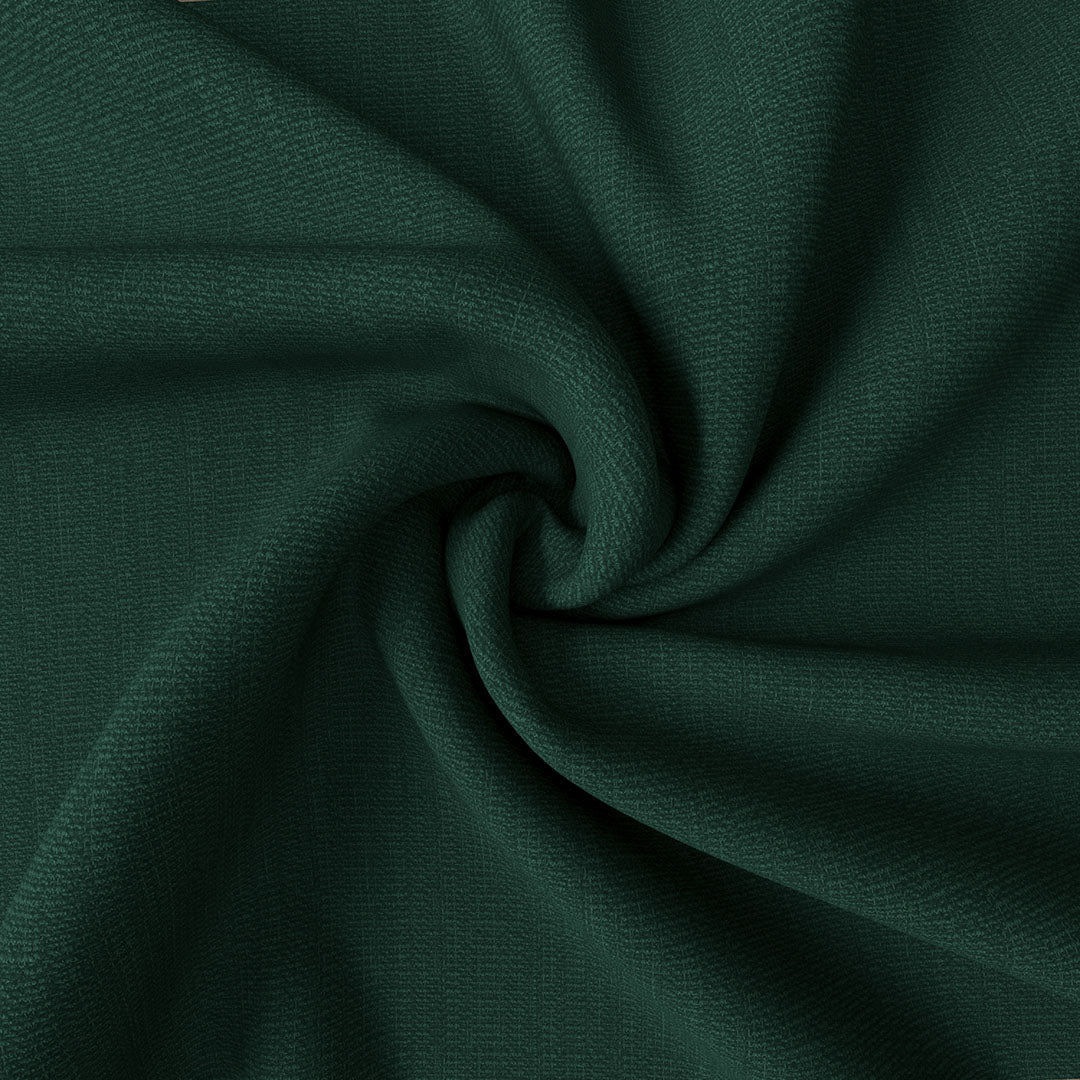 Koyu Yeşil Keten Desen Efekli Dökümlü Fon Perde | Ezri