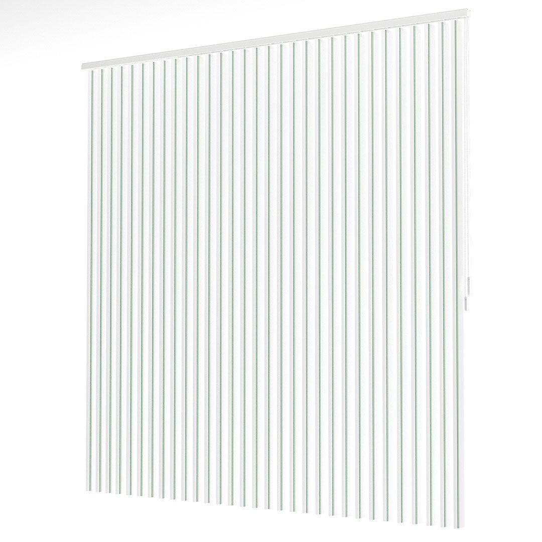 Koyu Yeşil - Yeşil Çizgili PVC Dikey Perde