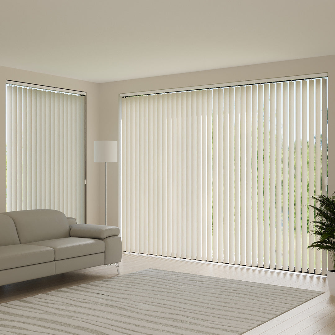 Krem Blackout Kumaş Dikey Perde | Serafina