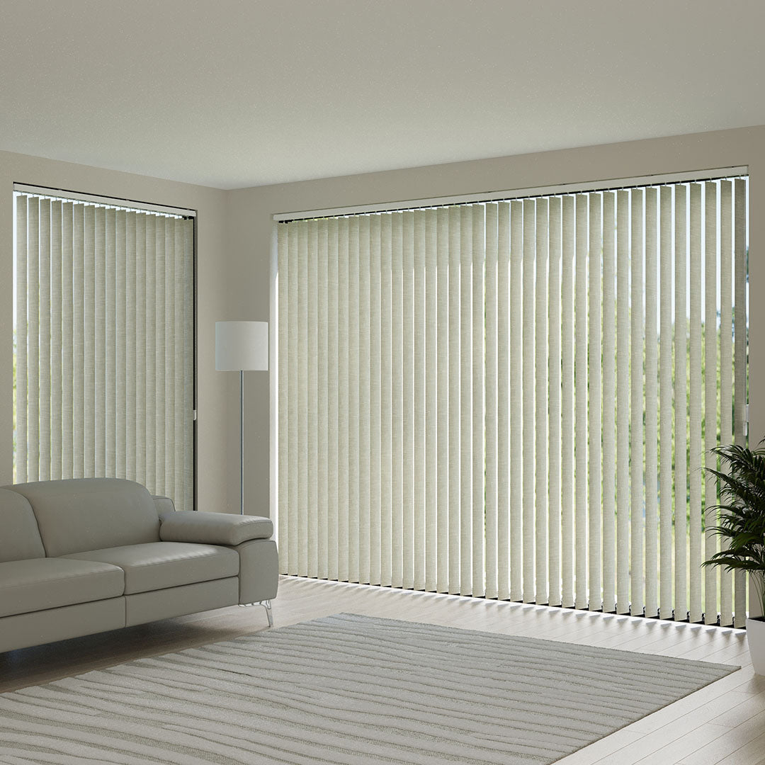 Krem Düz Kumaş Dikey Perde | Larissa