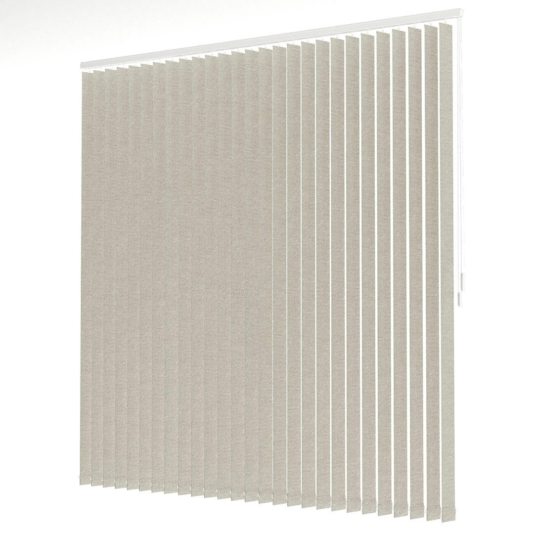 Krem Düz Kumaş Dikey Perde | Mia