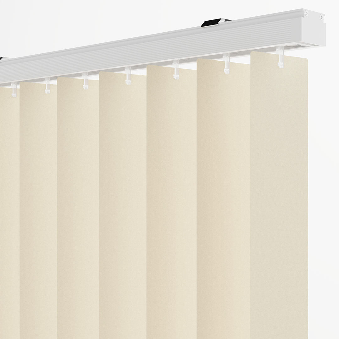 Krem Düz PVC Dikey Perde