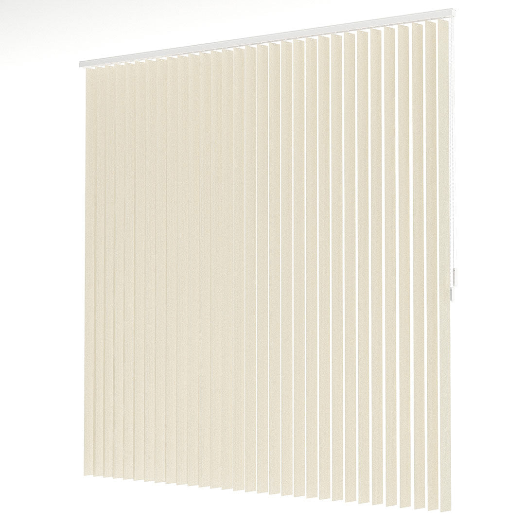 Krem Düz PVC Dikey Perde