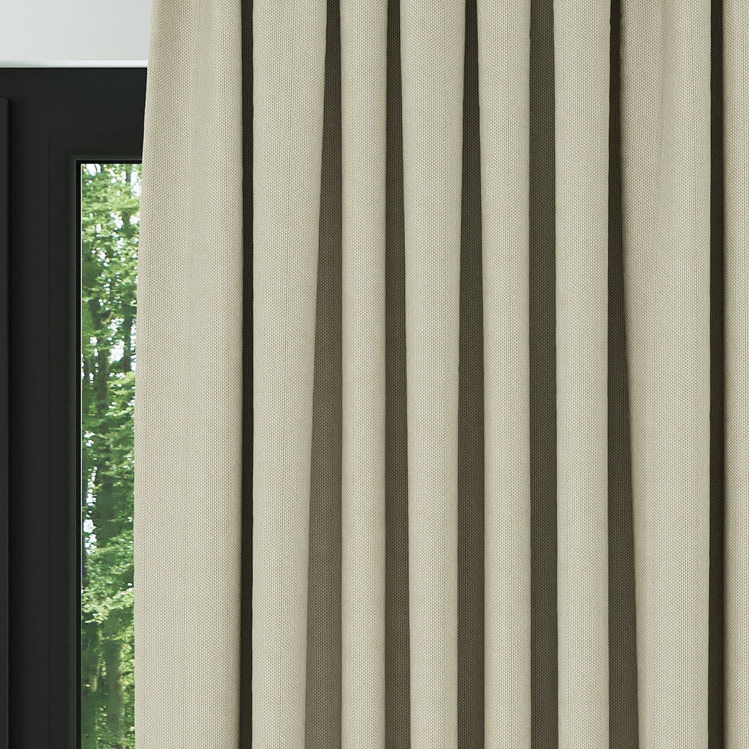 Krem Hasır Keten Karartma Fon Perde | Bonita