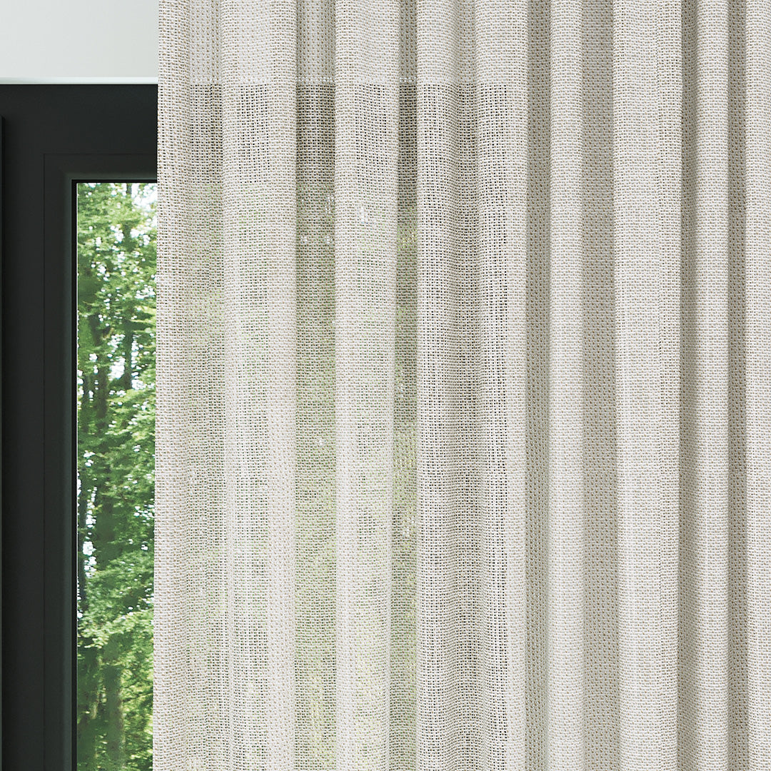 Krem Trend Dosyası Kalın Dekoratif Düz Tül Perde | İlham perisi