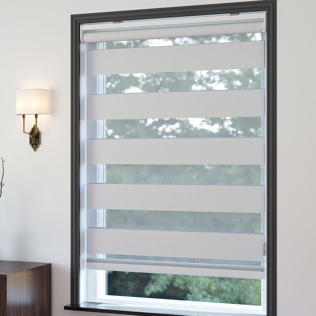 Beyaz Karartma Zebra Perde | Mais