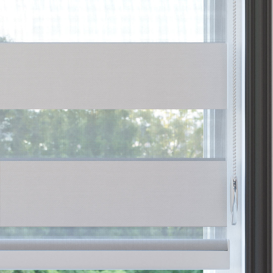 Beyaz Karartma Zebra Perde | Mais