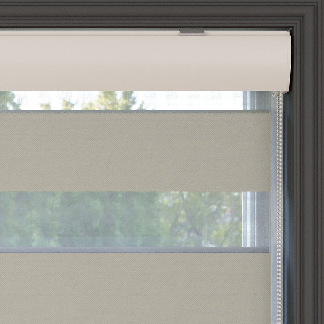 Koyu krem ​​Blackout Zebra Perde | Mais