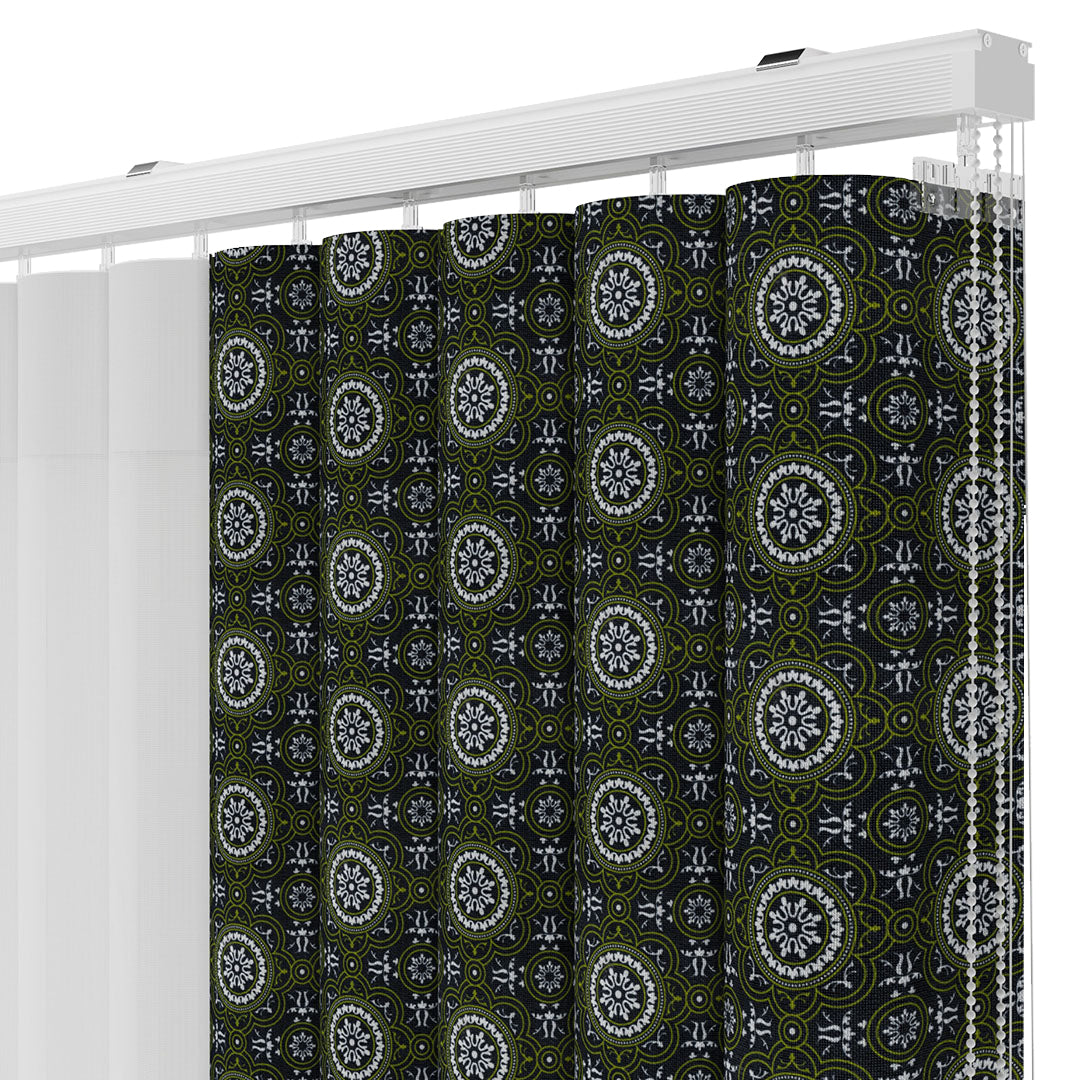 Majorelle - Baskılı Dikey Tül Perde