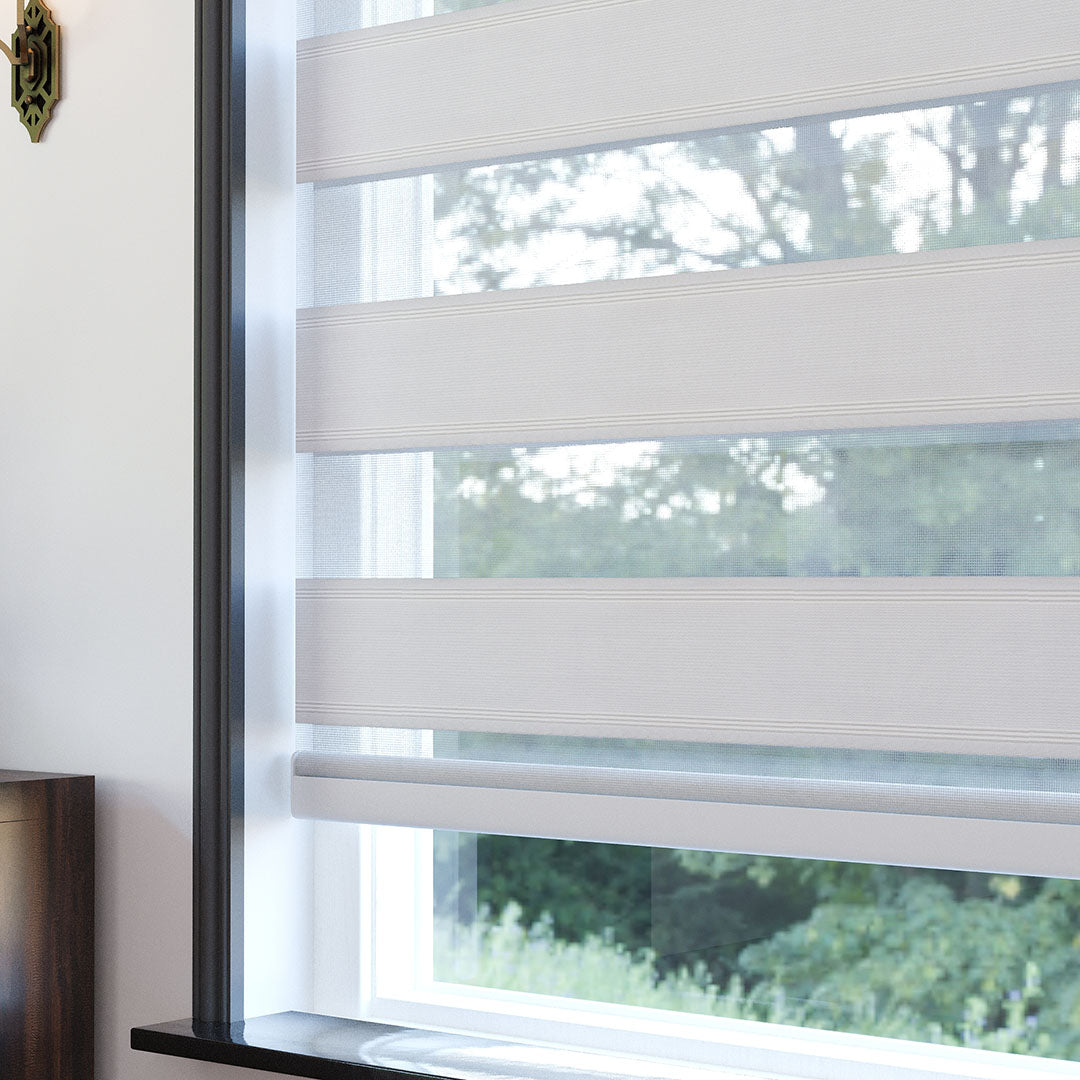 Beyaz Pliseli Zebra Perde | Morricone