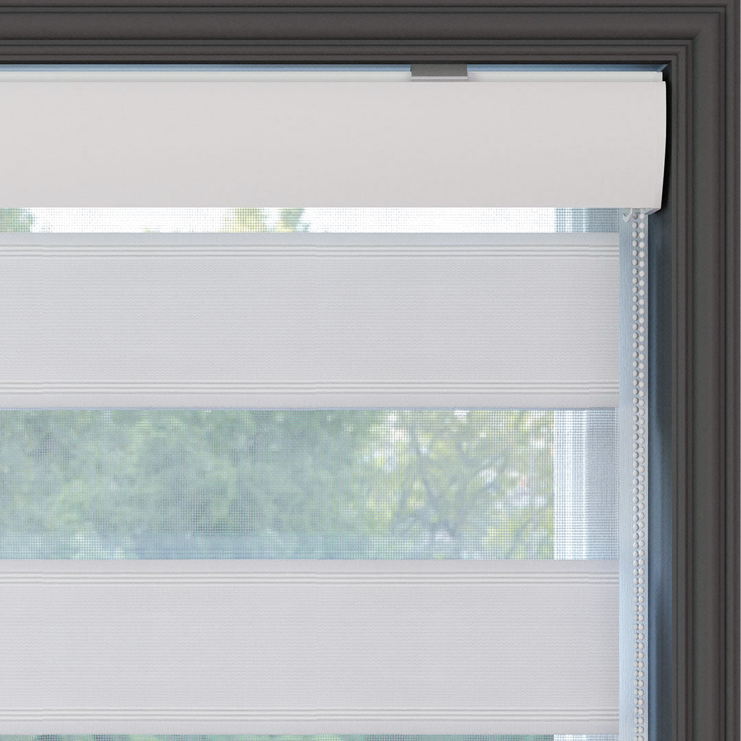 Beyaz Pliseli Zebra Perde | Morricone